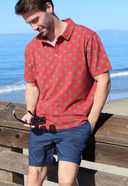 Men's formal - style silk blend polo shirts for special occasionsHCF22204 POLO guava