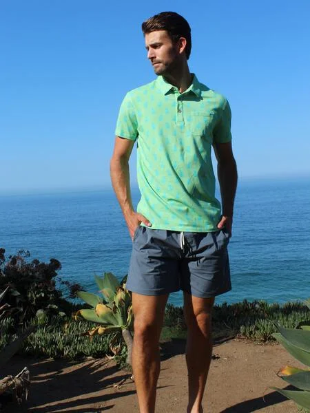 Men's color - block polo shirts with a bold fashion statementHCS21200 PINA POP POLO kiwi