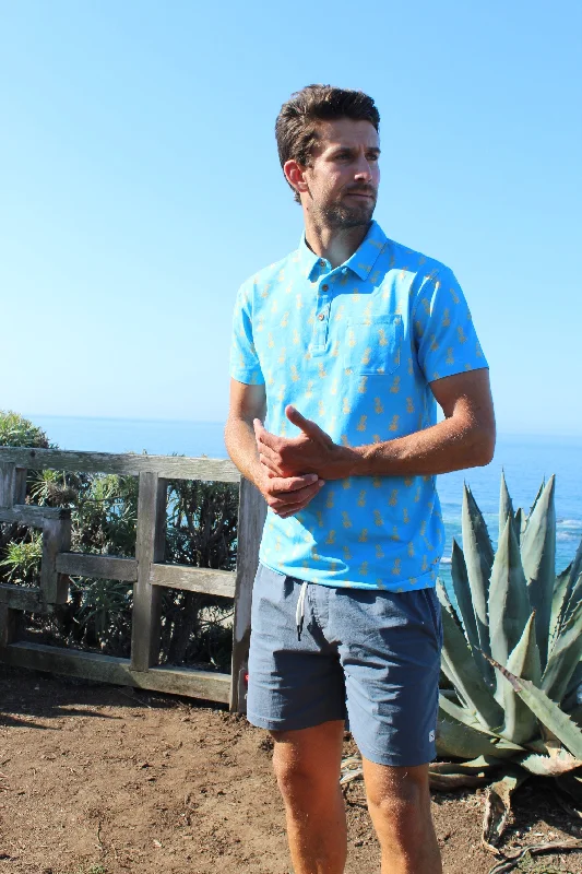 Men's quick - dry polo shirts for water sports activitiesHCS21200 PINA POP POLO light blue