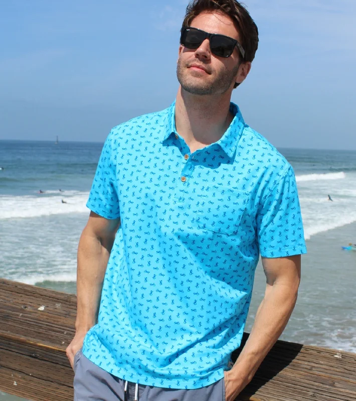 Men's antimicrobial polo shirts for odor - free daily wearHCS22251 GECKO POLO stratos