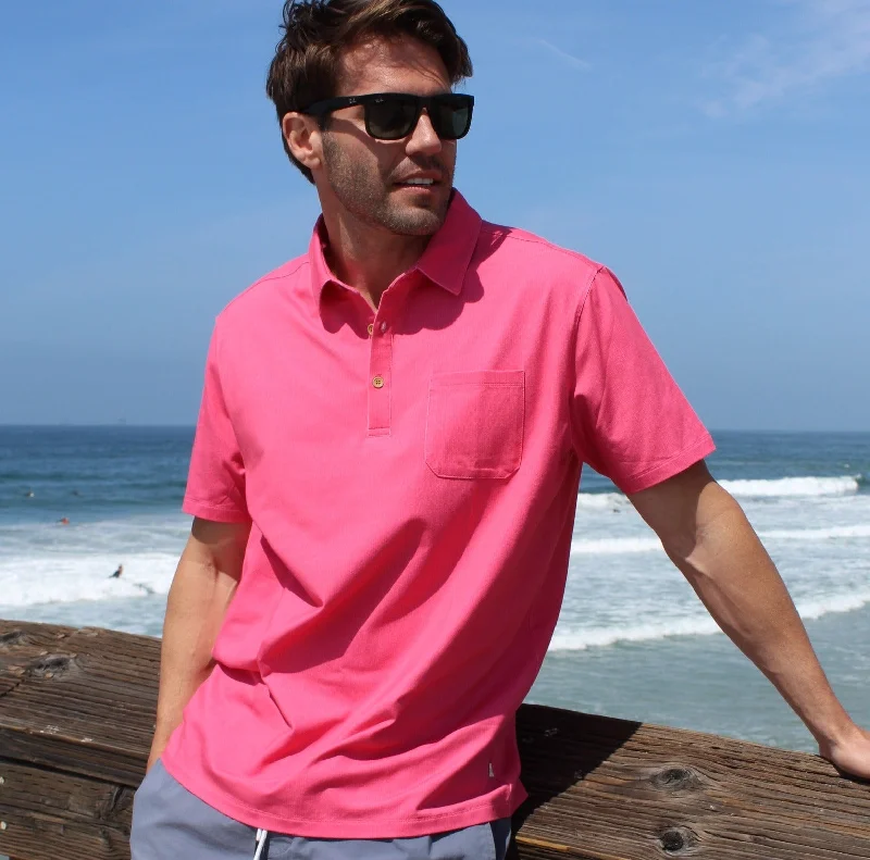 Men's lightweight performance polo shirts for tennis matchesHCS22253 PLAYA POLO rum punch
