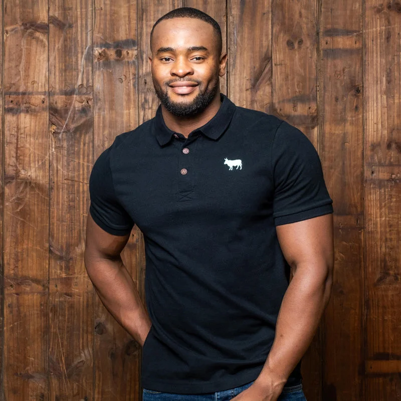 Men's plus size golf polo shirts in moisture wicking fabricClassic Embroidered Regular Fit SJ Polo Mamba