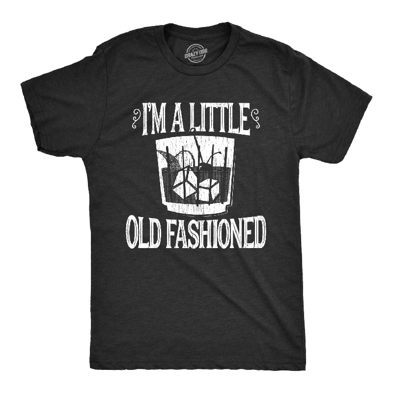 Men's short - sleeve linen t - shirts for summer beach outingsI'm A Little Old Fashioned Men's T Shirt Men's short - sleeve linen t - shirts for summer beach outingsI'm A Little Old Fashioned Men's T Shirt