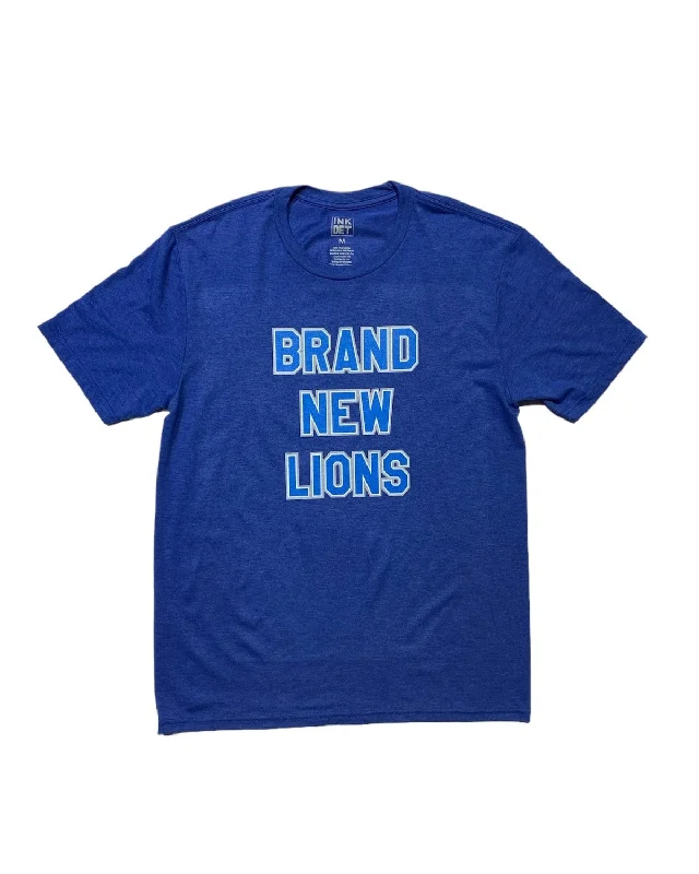 Men's long - sleeve henley t - shirts with button - down placketsInk Detroit - Brand New Lions Tri Blend T-Shirt - Heather Royal Blue Men's long - sleeve henley t - shirts with button - down placketsInk Detroit - Brand New Lions Tri Blend T-Shirt - Heather Royal Blue
