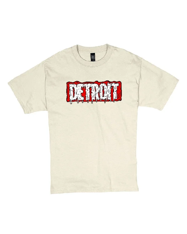 Men's polo t - shirts with a contrast collar for a preppy lookInk Detroit - MARVELous DETROIT DRIP - T-Shirt - Natural Men's polo t - shirts with a contrast collar for a preppy lookInk Detroit - MARVELous DETROIT DRIP - T-Shirt - Natural