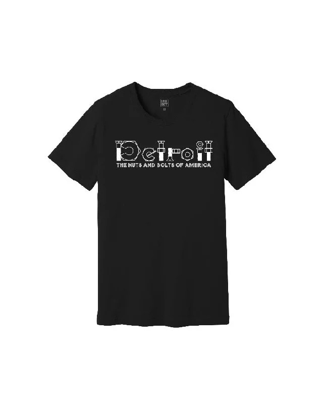 Men's moisture - wicking athletic t - shirts for intense workoutsInk Detroit - Nuts and Bolts T-Shirt - Black Men's moisture - wicking athletic t - shirts for intense workoutsInk Detroit - Nuts and Bolts T-Shirt - Black