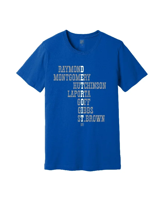 Men's plus - size pocket t - shirts with a classic lookInk Detroit - Starting Lineup T-Shirt - Blue Men's plus - size pocket t - shirts with a classic lookInk Detroit - Starting Lineup T-Shirt - Blue