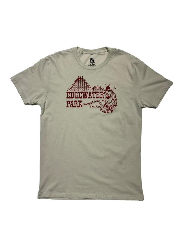 Men's short - sleeve linen t - shirts for summer beach outingsInk Detroit - Vintage Edgewater Park T-Shirt - Sand Men's short - sleeve linen t - shirts for summer beach outingsInk Detroit - Vintage Edgewater Park T-Shirt - Sand