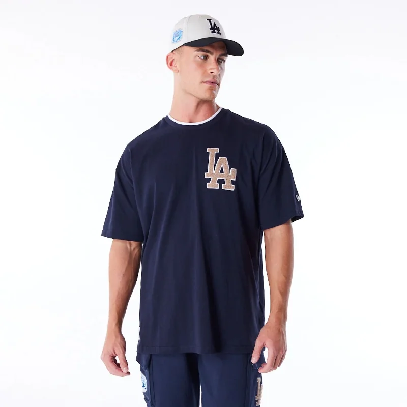 Men's organic cotton crew - neck t - shirts for everyday comfortLA Dodgers World Series Navy Drop Shoulder T-Shirt Men's organic cotton crew - neck t - shirts for everyday comfortLA Dodgers World Series Navy Drop Shoulder T-Shirt