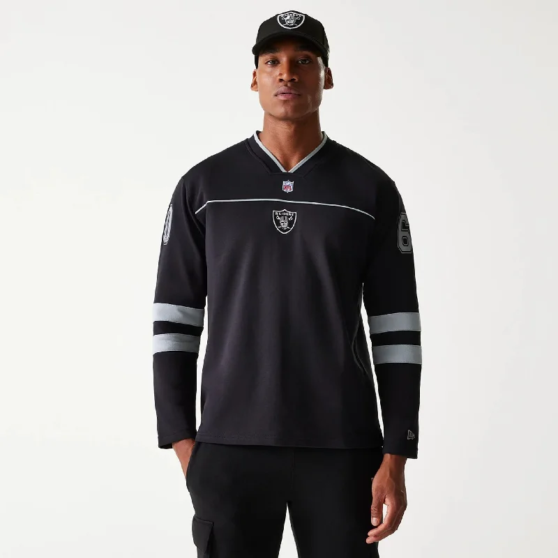 Men's slim - fit graphic t - shirts with vintage rock band printsLas Vegas Raiders Korea Black Long Sleeve T-Shirt Men's slim - fit graphic t - shirts with vintage rock band printsLas Vegas Raiders Korea Black Long Sleeve T-Shirt