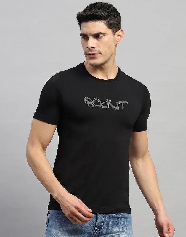 Men's v - neck muscle t - shirts for a body - building aestheticMen Black Solid Round Neck Half Sleeve T-Shirt Men's v - neck muscle t - shirts for a body - building aestheticMen Black Solid Round Neck Half Sleeve T-Shirt
