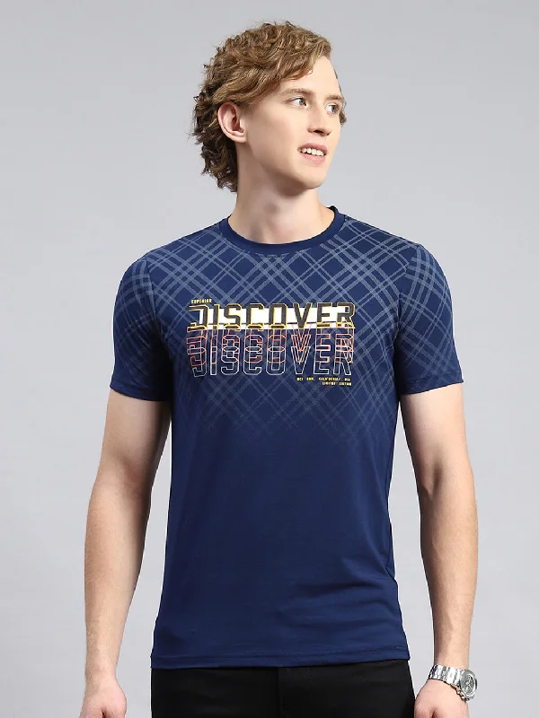 Men's eco - friendly recycled t - shirts for sustainable fashion choicesMen Blue Printed T-Shirt Men's eco - friendly recycled t - shirts for sustainable fashion choicesMen Blue Printed T-Shirt