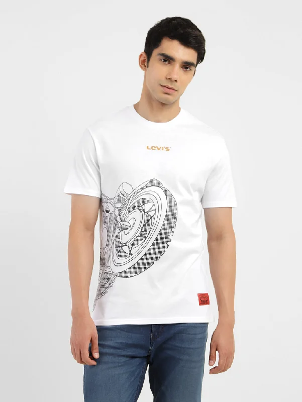 Men's distressed denim - look t - shirts with a rugged appealMen's Graphic Print Slim Fit T-shirt Men's distressed denim - look t - shirts with a rugged appealMen's Graphic Print Slim Fit T-shirt