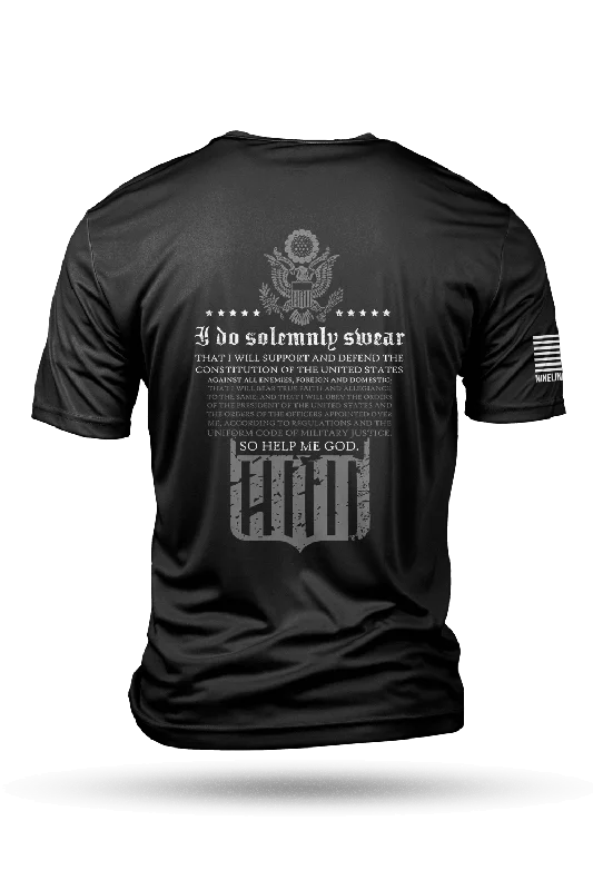 Men's distressed denim - look t - shirts with a rugged appealThe Oath - Moisture Wicking T-Shirt Men's distressed denim - look t - shirts with a rugged appealThe Oath - Moisture Wicking T-Shirt