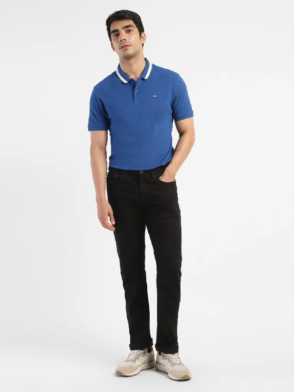 Men's ribbed t - shirts with a textured finish for added styleMen's Solid Polo T-shirt Men's ribbed t - shirts with a textured finish for added styleMen's Solid Polo T-shirt