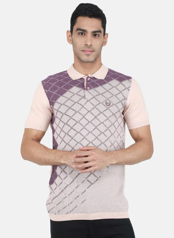 Men's eco - friendly recycled t - shirts for sustainable fashion choicesMen Beige Self Design T-Shirt Men's eco - friendly recycled t - shirts for sustainable fashion choicesMen Beige Self Design T-Shirt