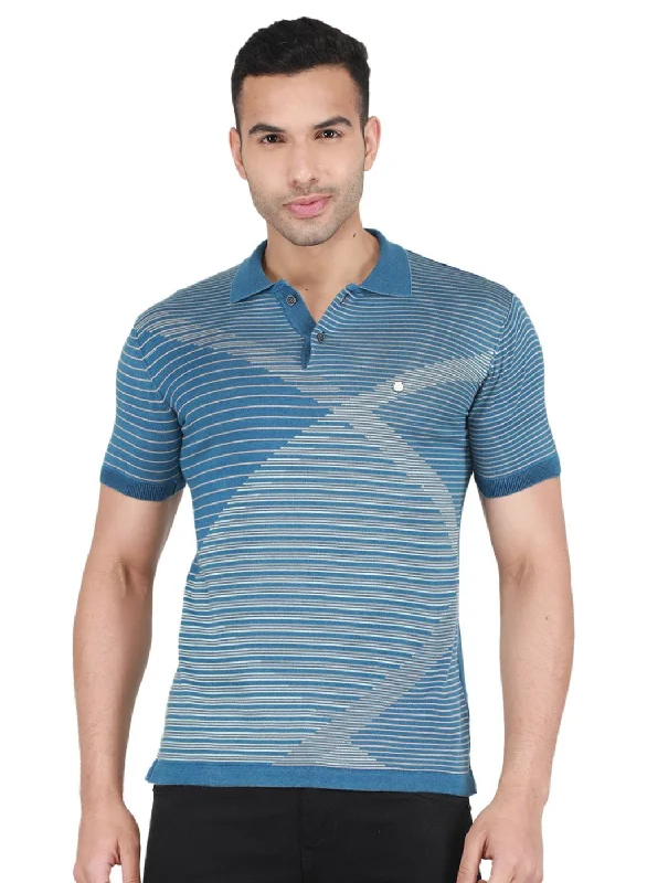 Men's eco - friendly recycled t - shirts for sustainable fashion choicesMen Blue Self Design T-Shirt Men's eco - friendly recycled t - shirts for sustainable fashion choicesMen Blue Self Design T-Shirt