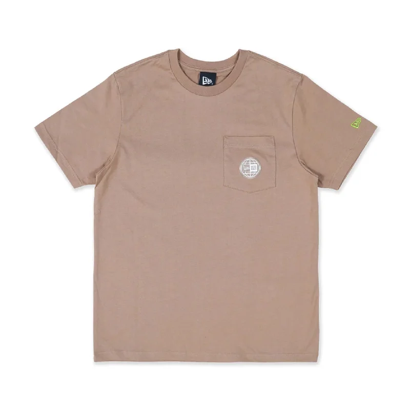 Men's short - sleeve linen t - shirts for summer beach outingsNew Era Earth Day Beige T-Shirt Men's short - sleeve linen t - shirts for summer beach outingsNew Era Earth Day Beige T-Shirt