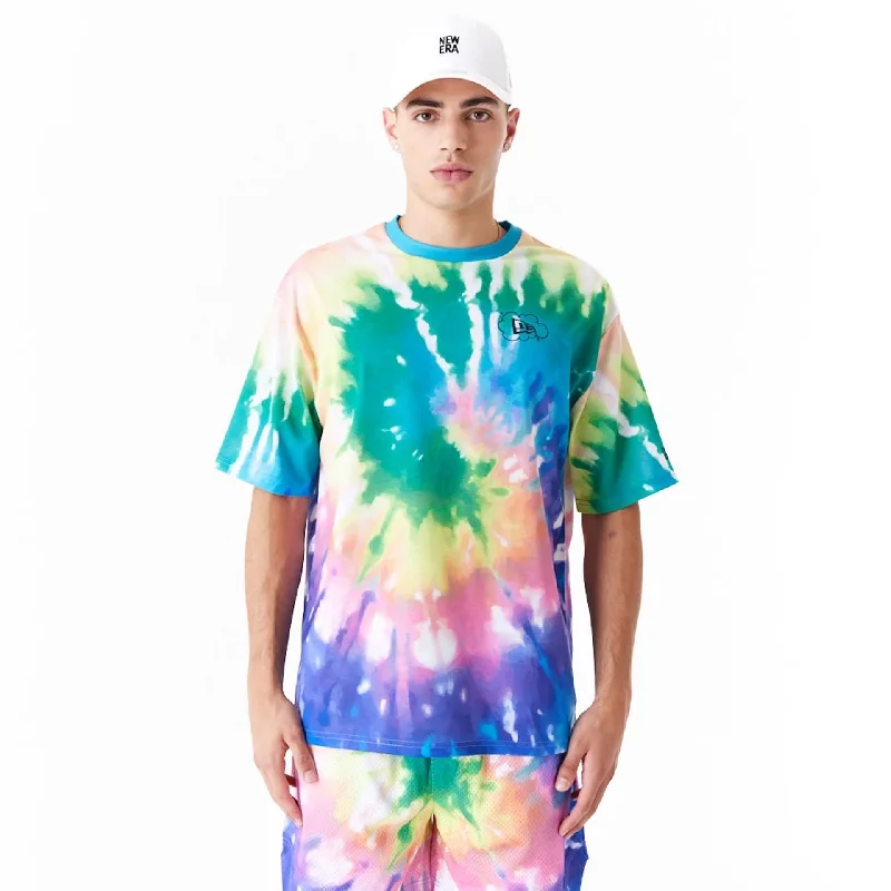 Men's printed Hawaiian t - shirts for tropical vacationsNew Era Tie Dye Multi-Coloured Oversized T-Shirt Men's printed Hawaiian t - shirts for tropical vacationsNew Era Tie Dye Multi-Coloured Oversized T-Shirt