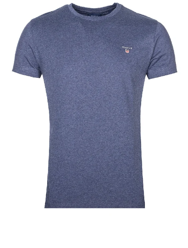 Men's printed Hawaiian t - shirts for tropical vacationsOriginal T-Shirt Dark Jeansblue Melange Men's printed Hawaiian t - shirts for tropical vacationsOriginal T-Shirt Dark Jeansblue Melange
