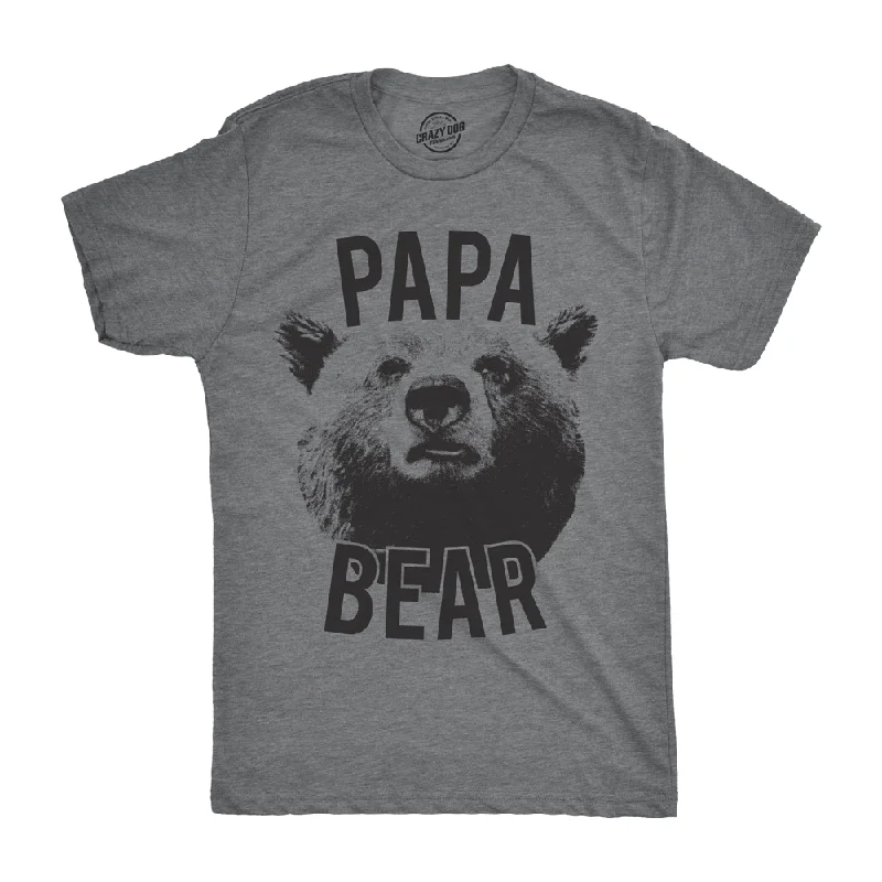 Men's mock - neck t - shirts with a modern and sleek stylePapa Bear Realistic Men's T Shirt Men's mock - neck t - shirts with a modern and sleek stylePapa Bear Realistic Men's T Shirt