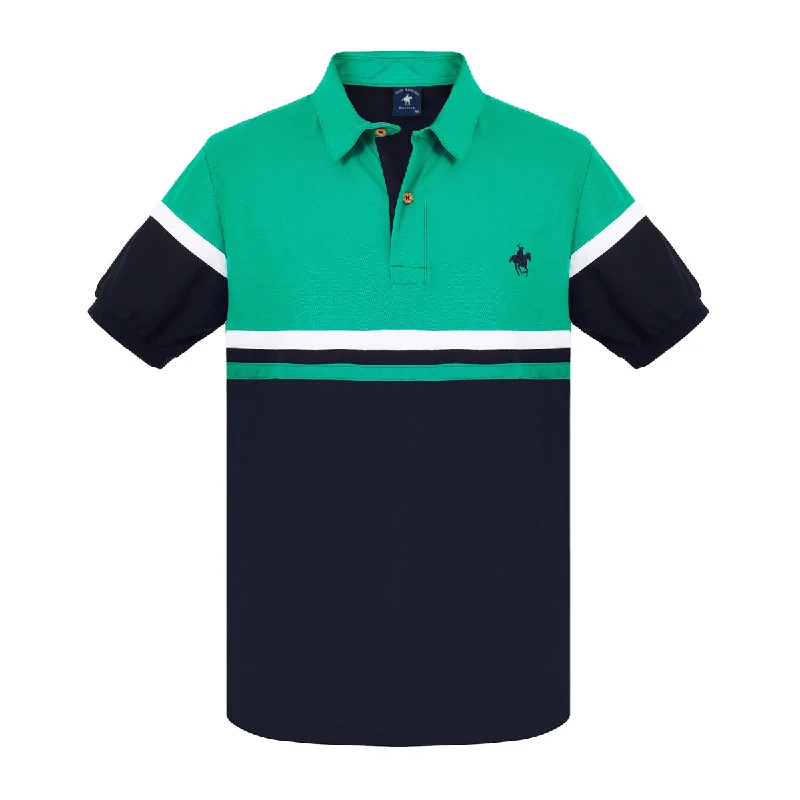 Men's long sleeve classic fit polo shirts with embroidered logosPBD90065MAE