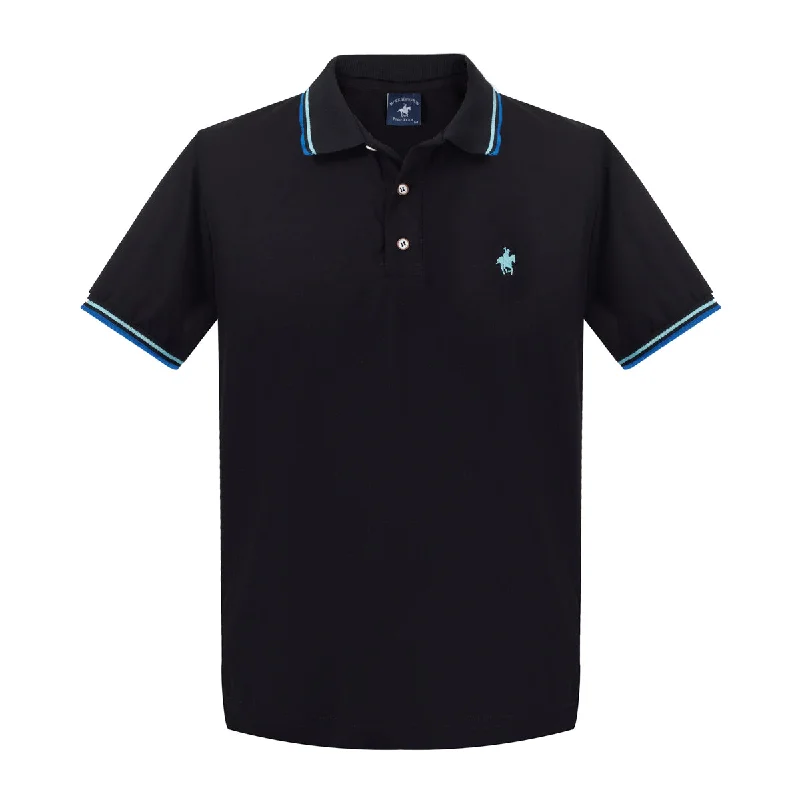 Men's breathable cotton blend polo shirts for summer outingsPBD90070NEG