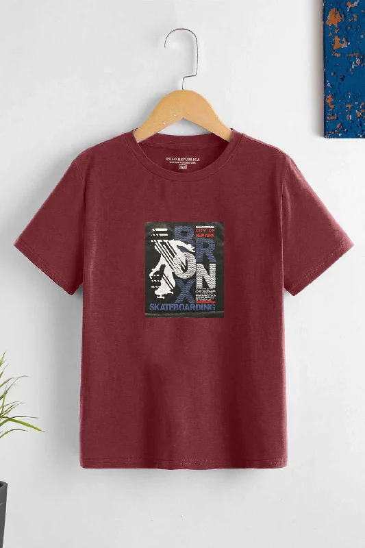 Men's breathable cotton blend polo shirts for summer outingsPolo Republica Boy's Bronx Printed Crew Neck Tee Shirt Men's breathable cotton blend polo shirts for summer outingsPolo Republica Boy's Bronx Printed Crew Neck Tee Shirt