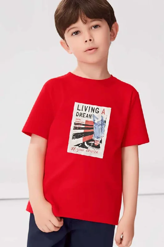 Men's UV - protected polo shirts for outdoor gardeningPolo Republica Boy's Living A Dream Printed Tee Shirt Men's UV - protected polo shirts for outdoor gardeningPolo Republica Boy's Living A Dream Printed Tee Shirt
