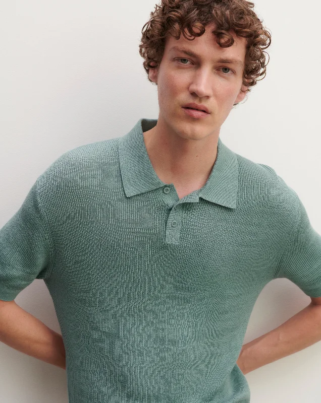 Men's ribbed cuffs and hem polo shirts for a textured lookPolo ultrafin à côtes