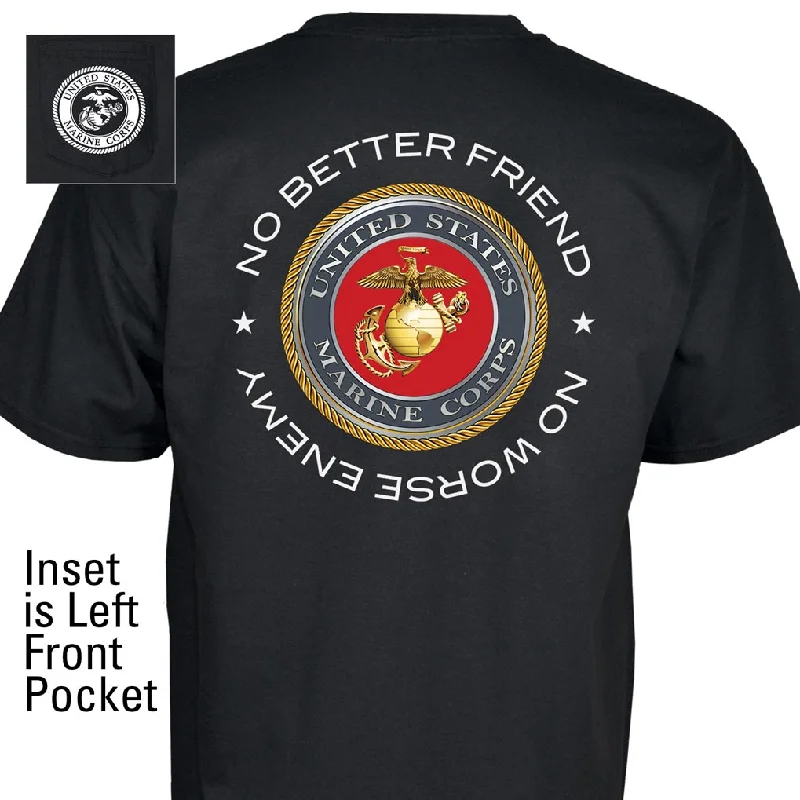 Men's antimicrobial t - shirts for odor - free freshness during travelNo Better Friend Front Pocket with Full Back T-Shirt Men's antimicrobial t - shirts for odor - free freshness during travelNo Better Friend Front Pocket with Full Back T-Shirt