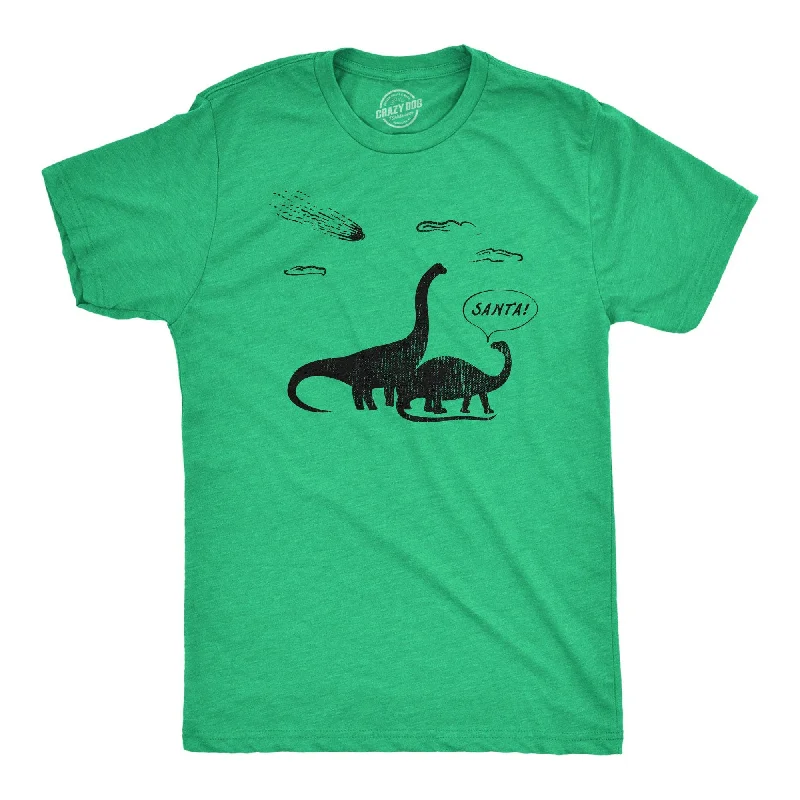 Men's antimicrobial t - shirts for odor - free freshness during travelSanta Dinosaurs Men's T Shirt