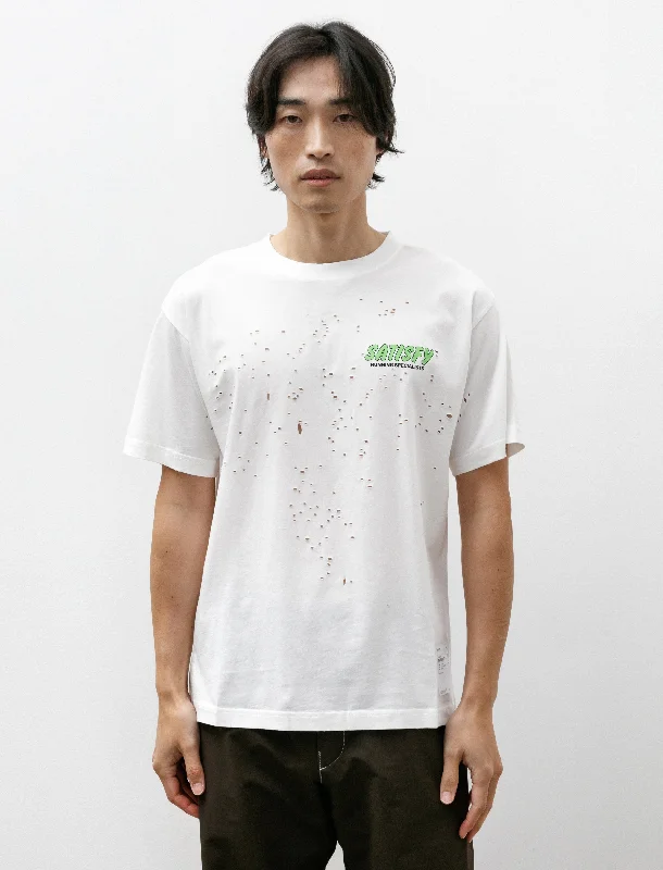 Men's tie - dye t - shirts with a bohemian styleMothtech T-Shirt Off-White