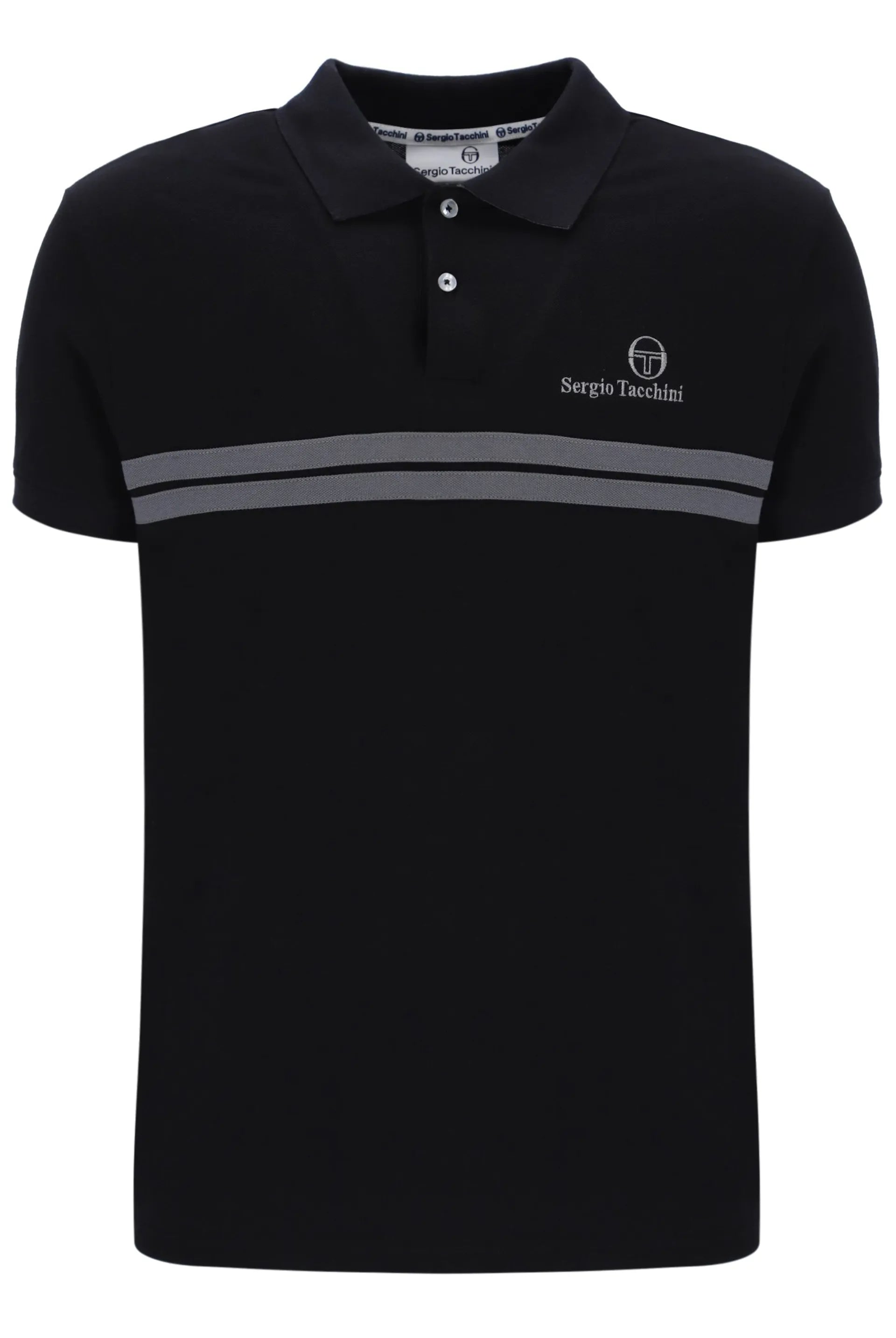Men's formal - style silk blend polo shirts for special occasionsSergio Tacchini Men's Supermac Polo Shirt Black / Quiet Shade Men's formal - style silk blend polo shirts for special occasionsSergio Tacchini Men's Supermac Polo Shirt Black / Quiet Shade