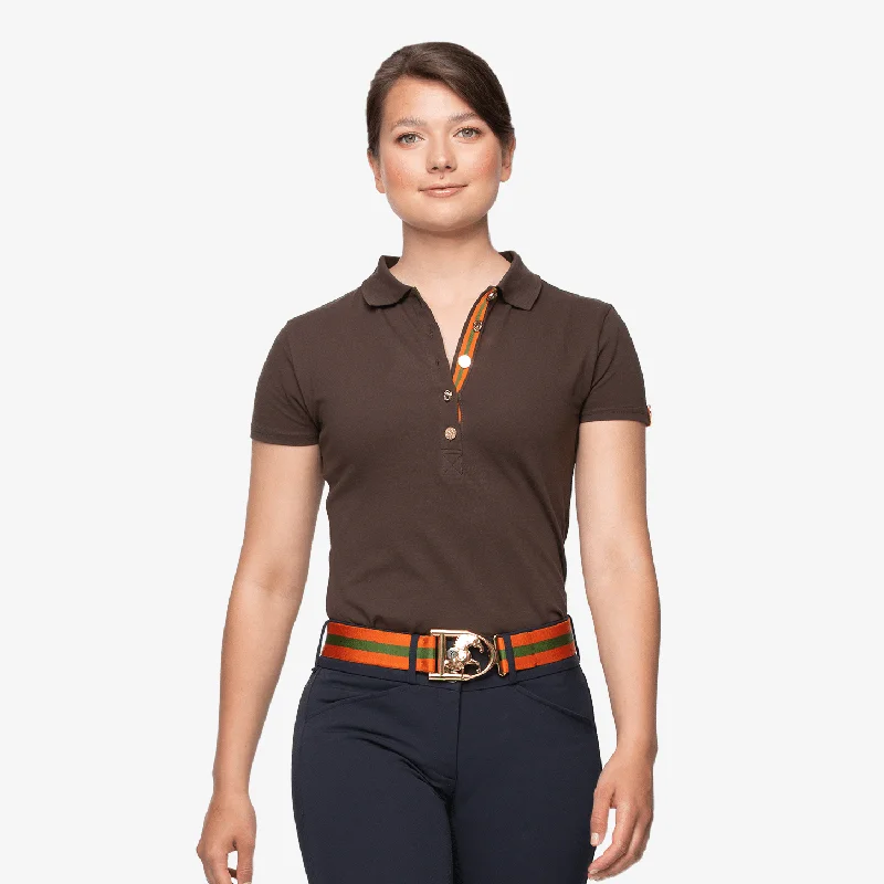 Men's stretchable athletic polo shirts for fitness workoutsSignature Polo - brown