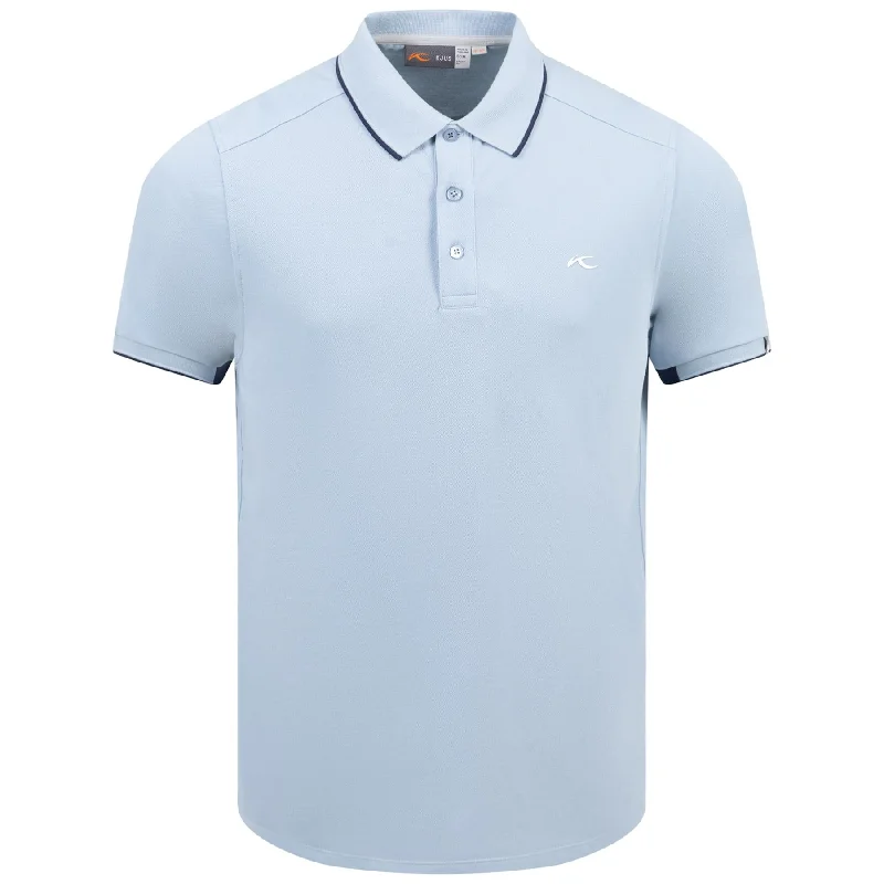 Men's ribbed cuffs and hem polo shirts for a textured lookStan Polo Blue Fog - SS24