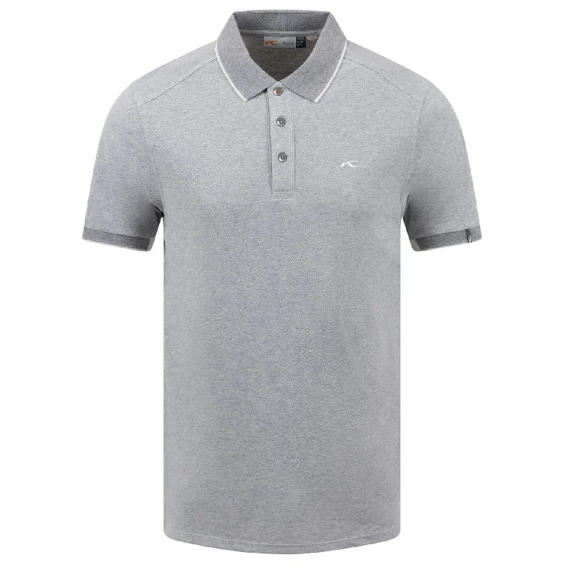 Men's quick - dry polo shirts for water sports activitiesStan Polo Grey Melange - AW24 Men's quick - dry polo shirts for water sports activitiesStan Polo Grey Melange - AW24
