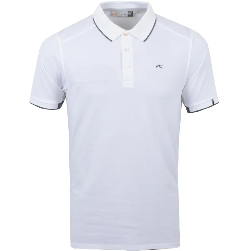 Men's vintage - inspired retro polo shirts with unique patternsStan Polo White - AW24
