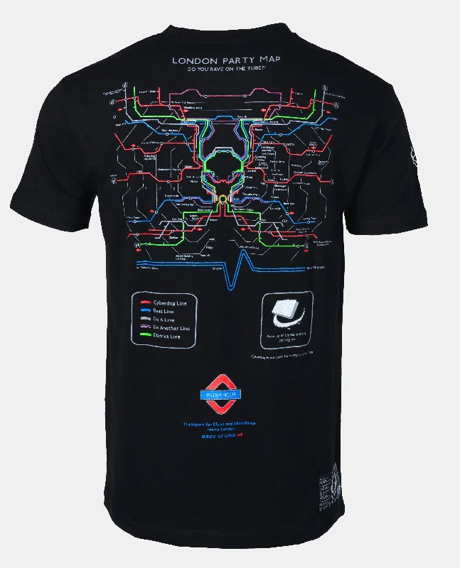 Men's distressed denim - look t - shirts with a rugged appealPARTY MAP T-SHIRT MENS WHITE Men's distressed denim - look t - shirts with a rugged appealPARTY MAP T-SHIRT MENS WHITE