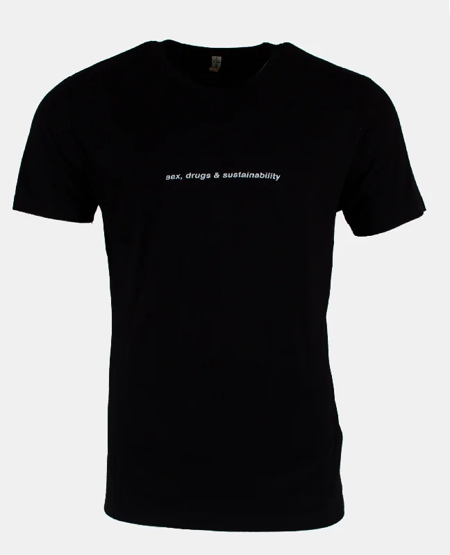 Men's UV - protection t - shirts for outdoor activities in the sunMENS SEX DRUGS & SUSTAINABILITY T-SHIRT Men's UV - protection t - shirts for outdoor activities in the sunMENS SEX DRUGS & SUSTAINABILITY T-SHIRT