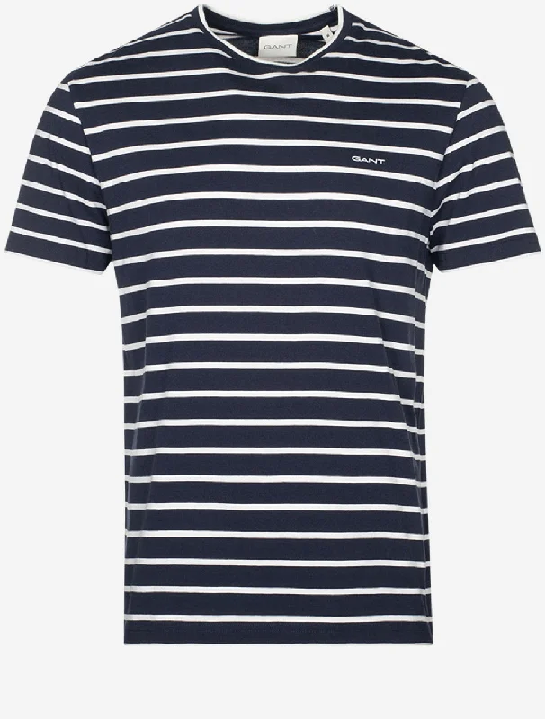 Men's smart - casual checkered t - shirts for semi - formal occasionsStriped Short Sleeve T-Shirt Eggshell Men's smart - casual checkered t - shirts for semi - formal occasionsStriped Short Sleeve T-Shirt Eggshell