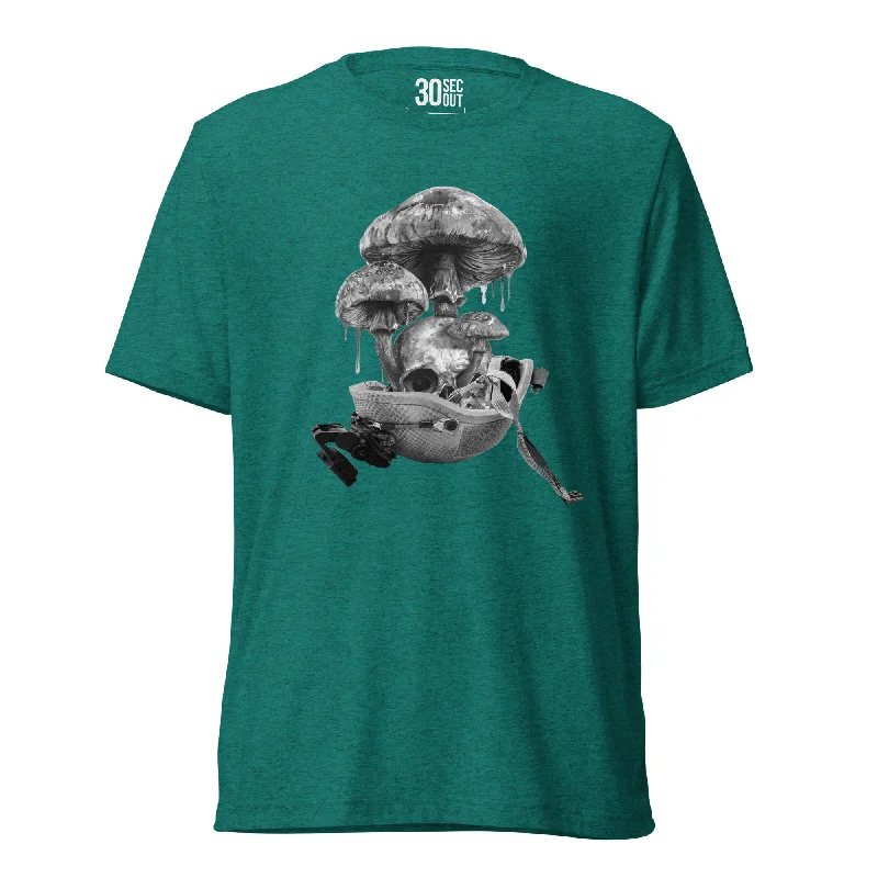 Men's long - sleeve henley t - shirts with button - down placketsT-shirt - Skull Shroom Men's long - sleeve henley t - shirts with button - down placketsT-shirt - Skull Shroom