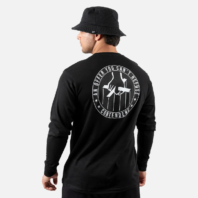 Men's organic cotton crew - neck t - shirts for everyday comfortTHE GODFATHER PUPPET HAND LONG SLEEVE SHIRT Men's organic cotton crew - neck t - shirts for everyday comfortTHE GODFATHER PUPPET HAND LONG SLEEVE SHIRT