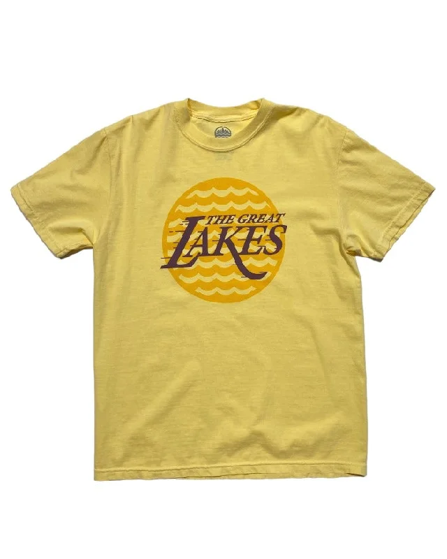 Men's short - sleeve linen t - shirts for summer beach outingsThe Great Lakes T-Shirt - Butter Men's short - sleeve linen t - shirts for summer beach outingsThe Great Lakes T-Shirt - Butter