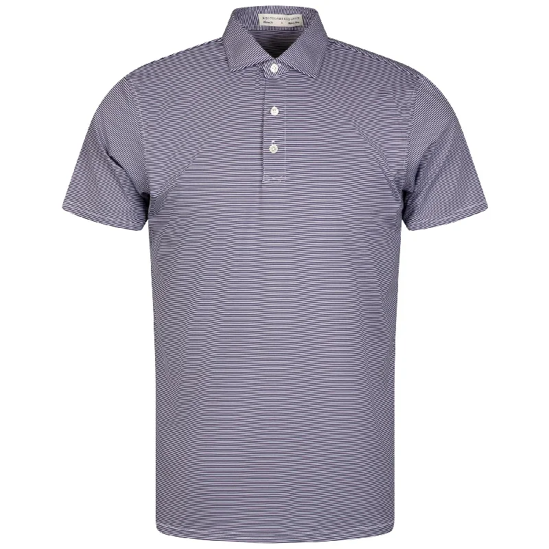 Men's slim fit short sleeve polo shirts with contrast collarsThe Perkins Knit Polo Navy/White - AW24 Men's slim fit short sleeve polo shirts with contrast collarsThe Perkins Knit Polo Navy/White - AW24