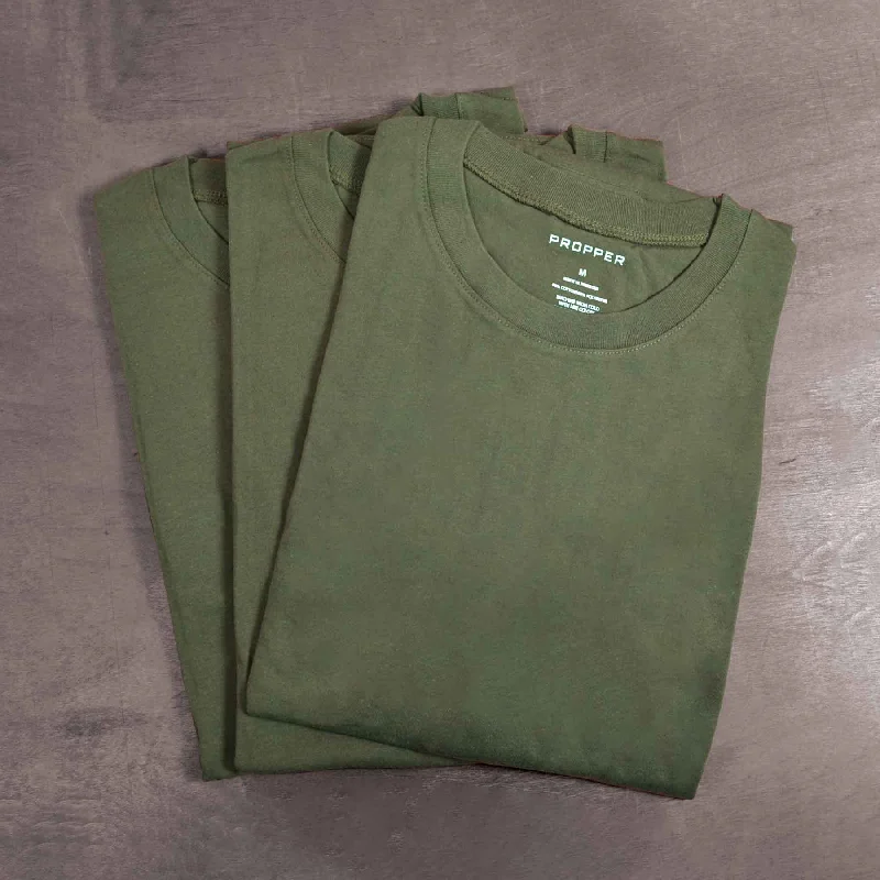 Men's slim - fit graphic t - shirts with vintage rock band printsPack Of 3 OD Green T-Shirts Men's slim - fit graphic t - shirts with vintage rock band printsPack Of 3 OD Green T-Shirts