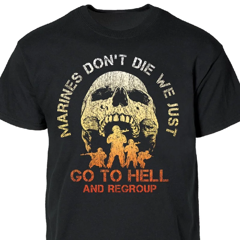 Men's button - front t - shirts with a unique artistic printMarines Don't Die Full Front T-Shirt Men's button - front t - shirts with a unique artistic printMarines Don't Die Full Front T-Shirt