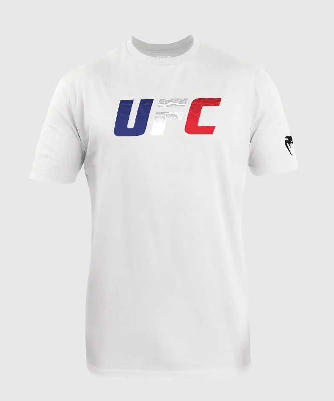 Men's printed Hawaiian t - shirts for tropical vacationsUFC Unrivaled by Venum French Flag Men's T-Shirt - White Men's printed Hawaiian t - shirts for tropical vacationsUFC Unrivaled by Venum French Flag Men's T-Shirt - White