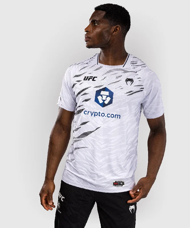 Men's mock - neck t - shirts with a modern and sleek styleUFC Fusion by Venum Authentic Fight Night Men’s Walkout Jersey - White Men's mock - neck t - shirts with a modern and sleek styleUFC Fusion by Venum Authentic Fight Night Men’s Walkout Jersey - White
