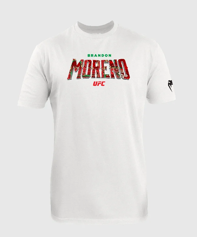 Men's long - sleeve henley t - shirts with button - down placketsUFC Unrivaled by Venum Brandon Moreno Men’s T-Shirt - White Men's long - sleeve henley t - shirts with button - down placketsUFC Unrivaled by Venum Brandon Moreno Men’s T-Shirt - White